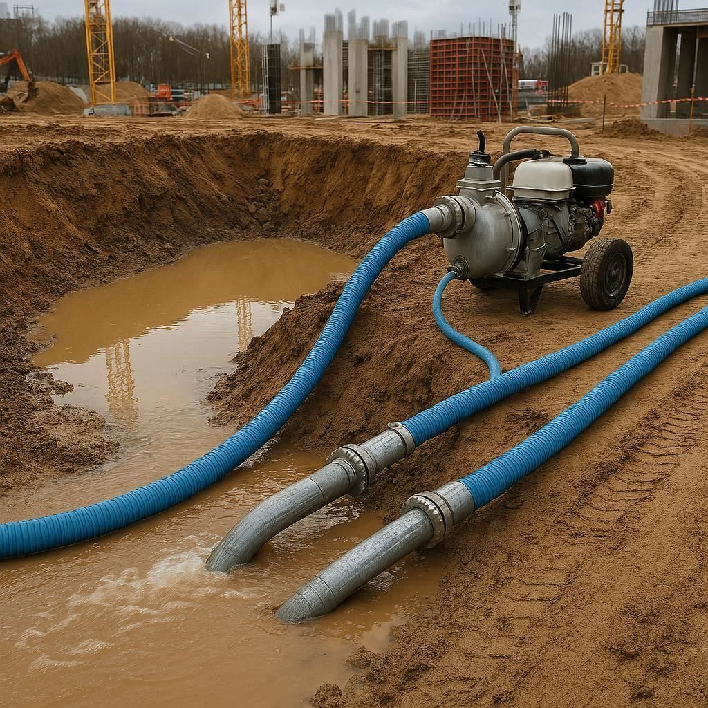 Водопонижение и осушение котлована в Кашире